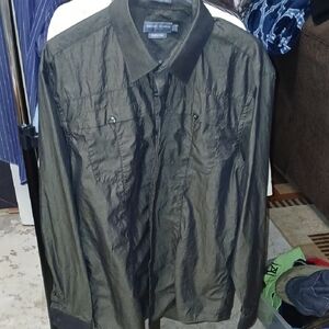 Michael Brandon Black Button-Up Shirt